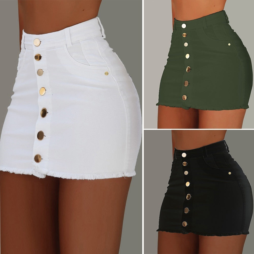 High Waist Button Down Mini Skirt (3 colors)