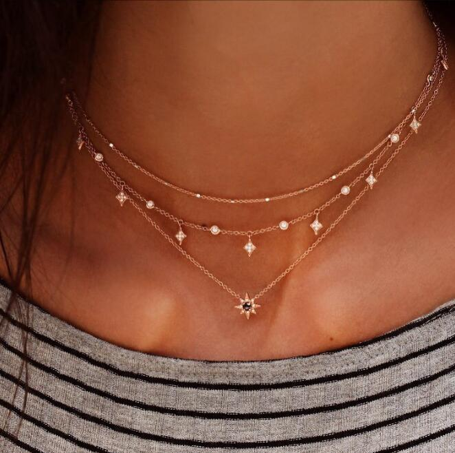 Handmade Multi-layer Star Necklace