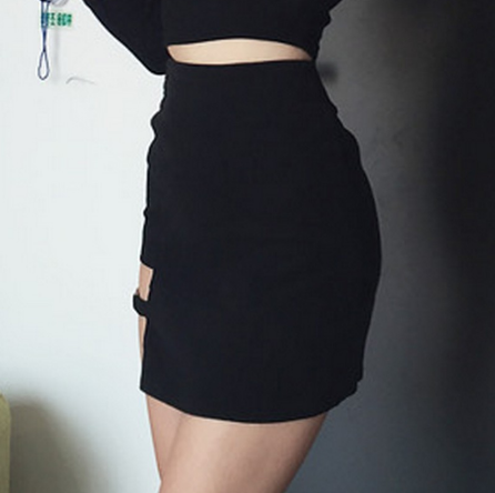 Korean Style Black Skirt