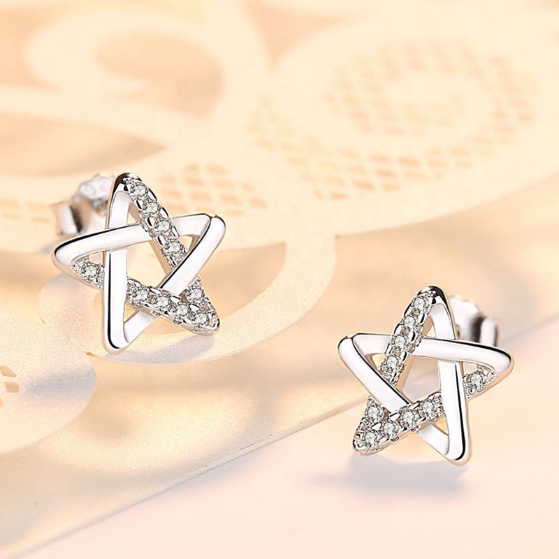 Sterling Silver Star Earrings