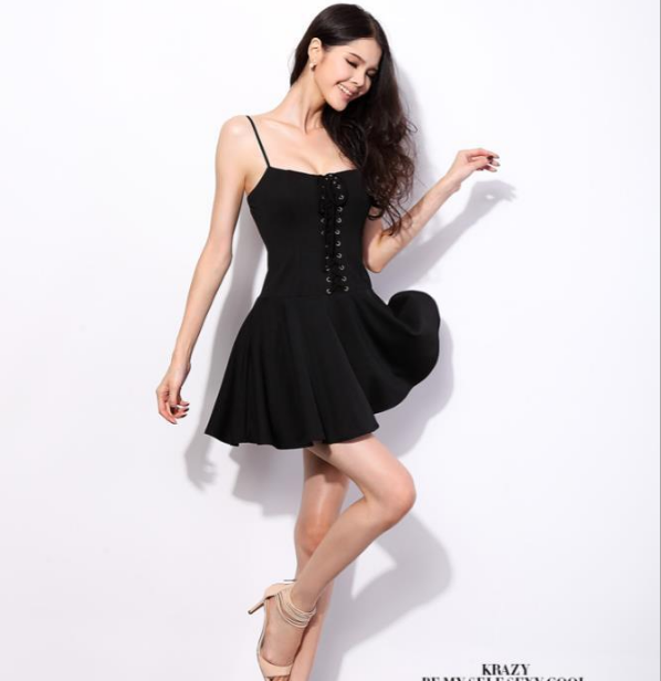 Lace Up Dress (3 colors)