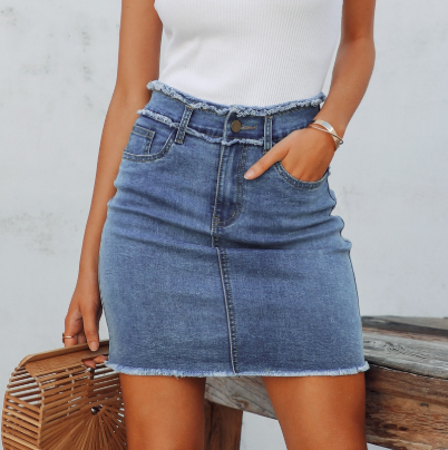 High Waist Denim skirt