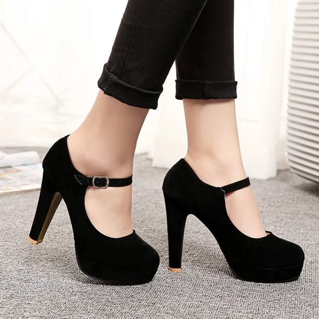 Black Mary Jane Heels