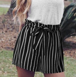 High Waist Striped Shorts (3 colors)