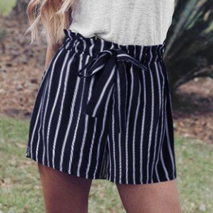 High Waist Striped Shorts (3 colors)