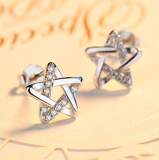 Sterling Silver Star Earrings