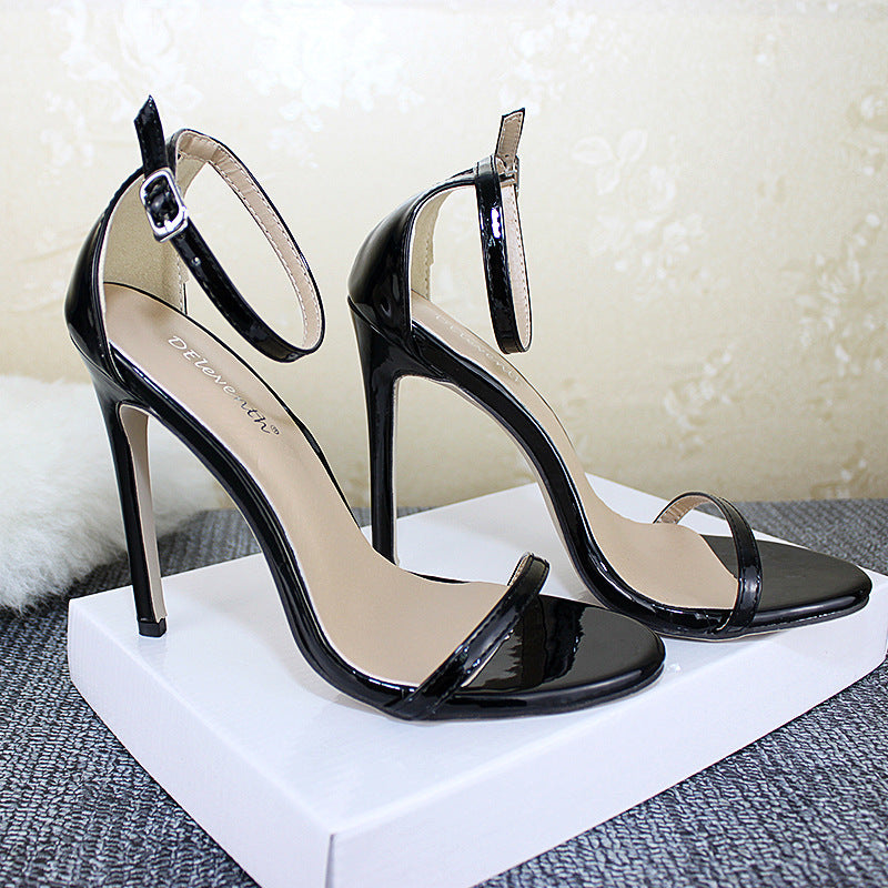 Simple Ankle Strap High Heels (4 colors)