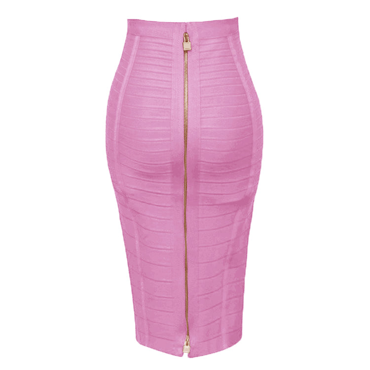 Long Zipper Pencil Skirt (13 colors)