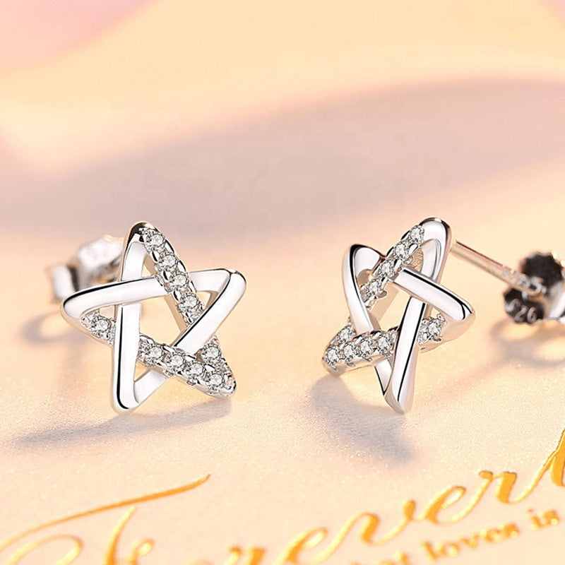 Sterling Silver Star Earrings