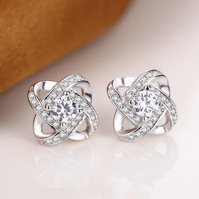 Hypo-allergenic Sterling Silver CZ Stud Earrings (2 colors)