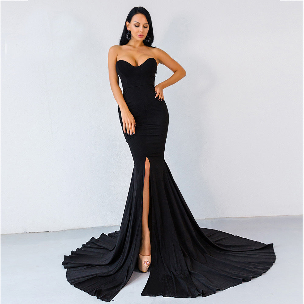 Long Strapless Gown (2 colors)