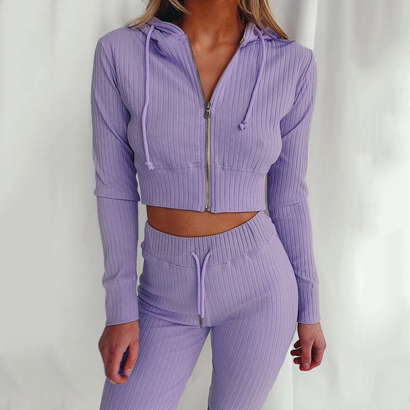 Knitted Polyester Sweat Suit (10 colors)