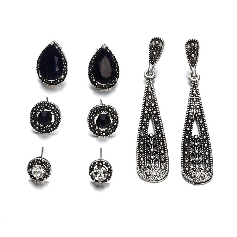 Bohemian Black Diamond Long Earrings