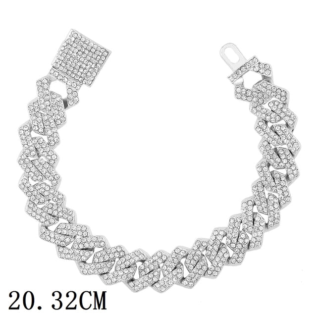 Luxury Iced Out Cuban Link Chain Bracelet (3 styles and sizes)