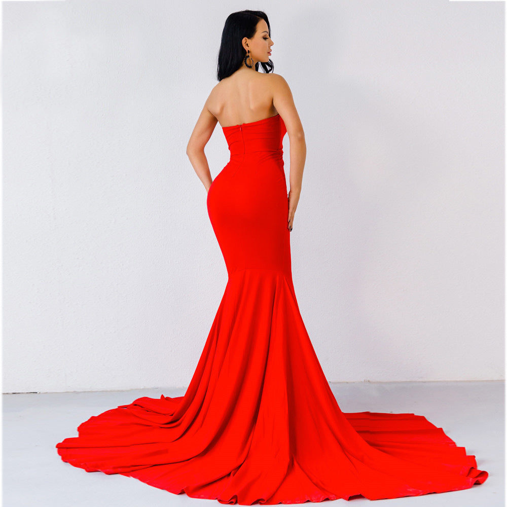 Long Strapless Gown (2 colors)