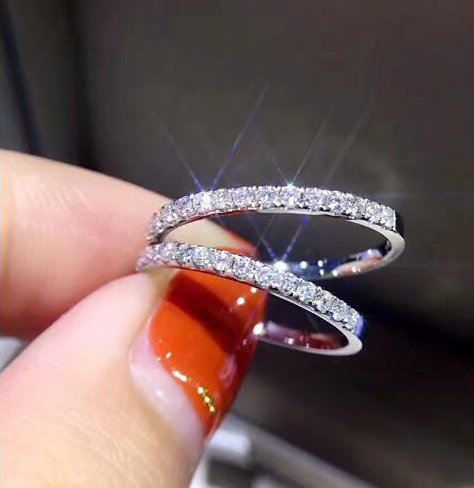 Cubic Zirconia Ring Band (2 colors)