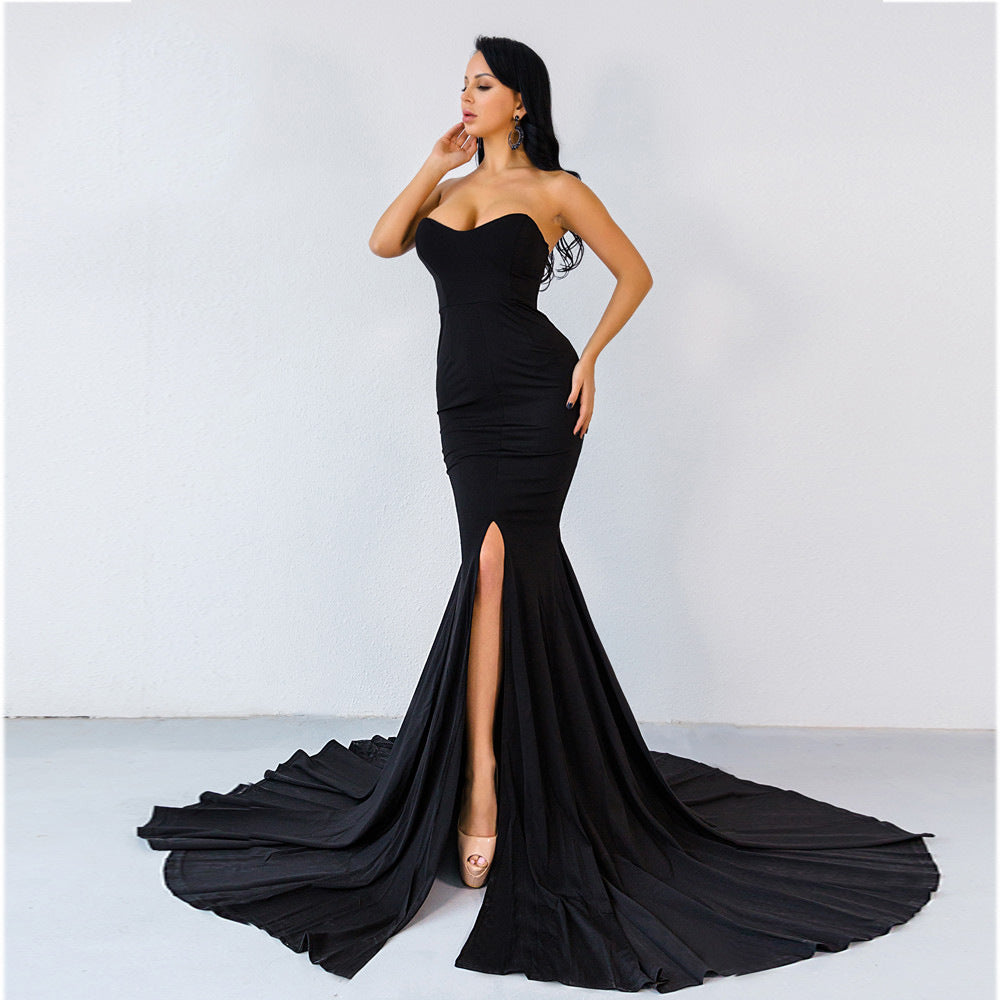 Long Strapless Gown (2 colors)