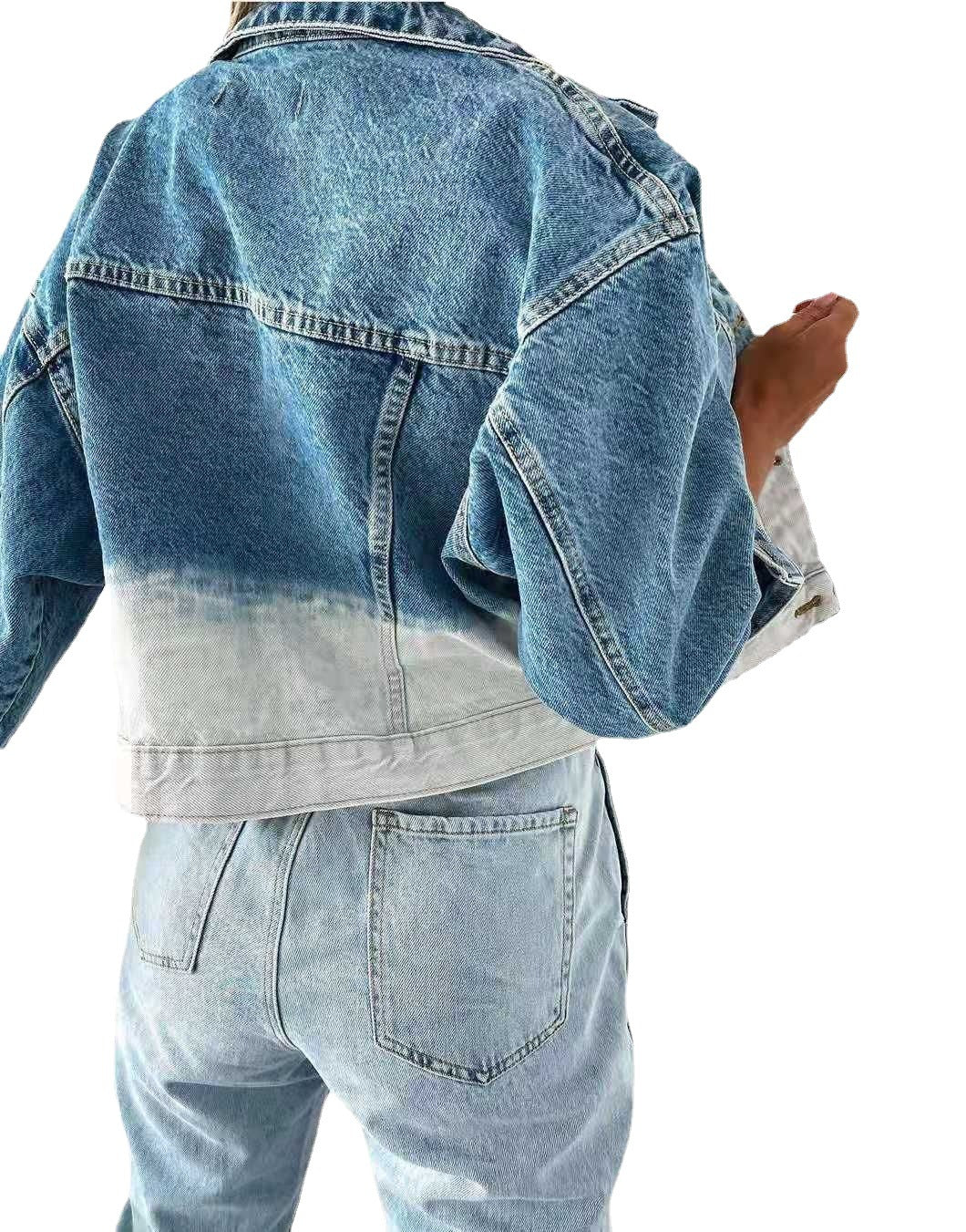 Loose Two Tone Denim Jacket