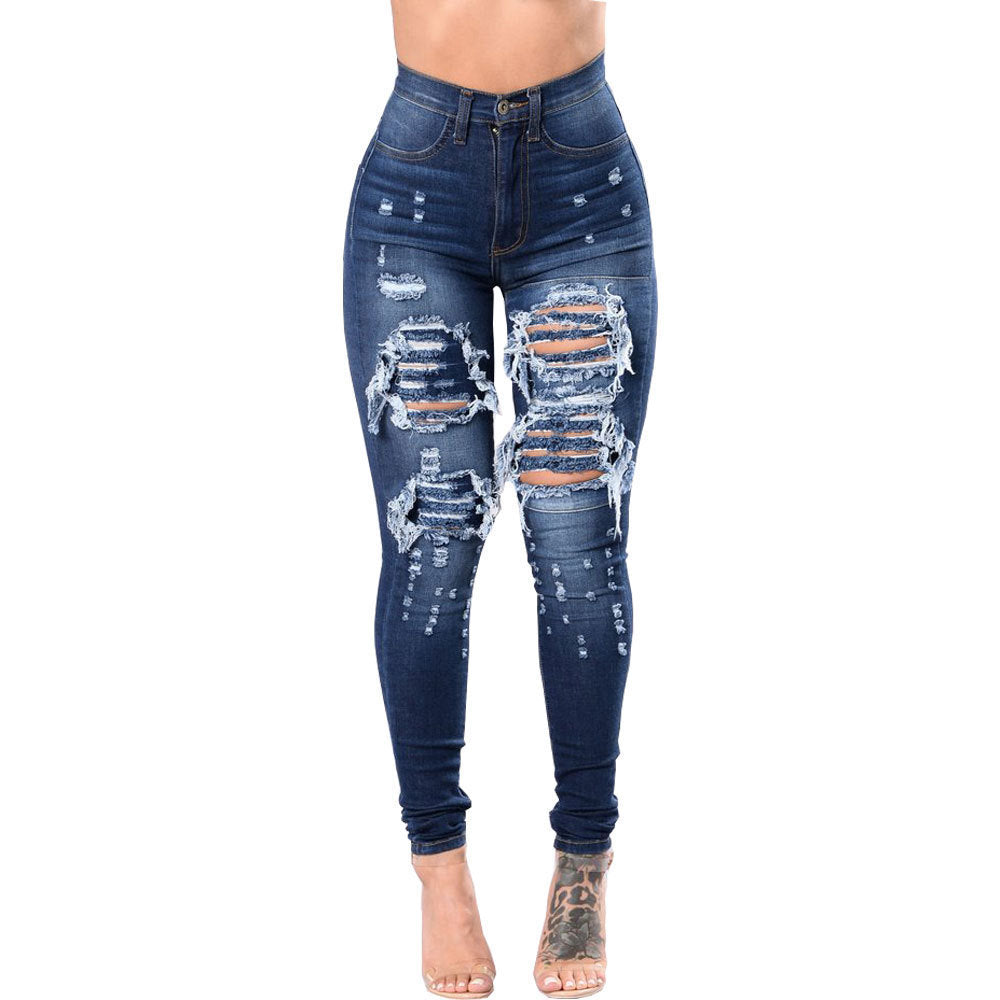 Washed High Waist Ripped Jeans (3 colors)