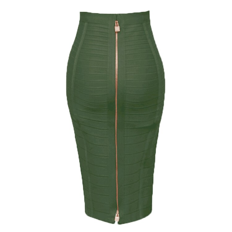 Long Zipper Pencil Skirt (13 colors)