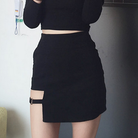 Korean Style Black Skirt