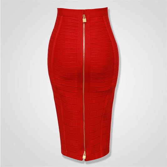 Long Zipper Pencil Skirt (13 colors)