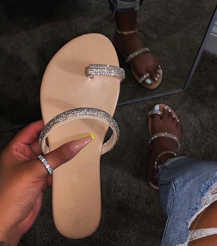 Diamond Flat Sandals (2 colors)