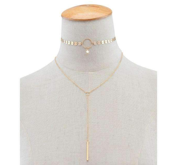 Silver or Gold Choker Necklace (2 styles)