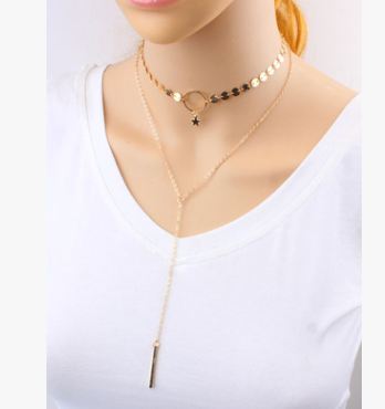 Silver or Gold Choker Necklace (2 styles)