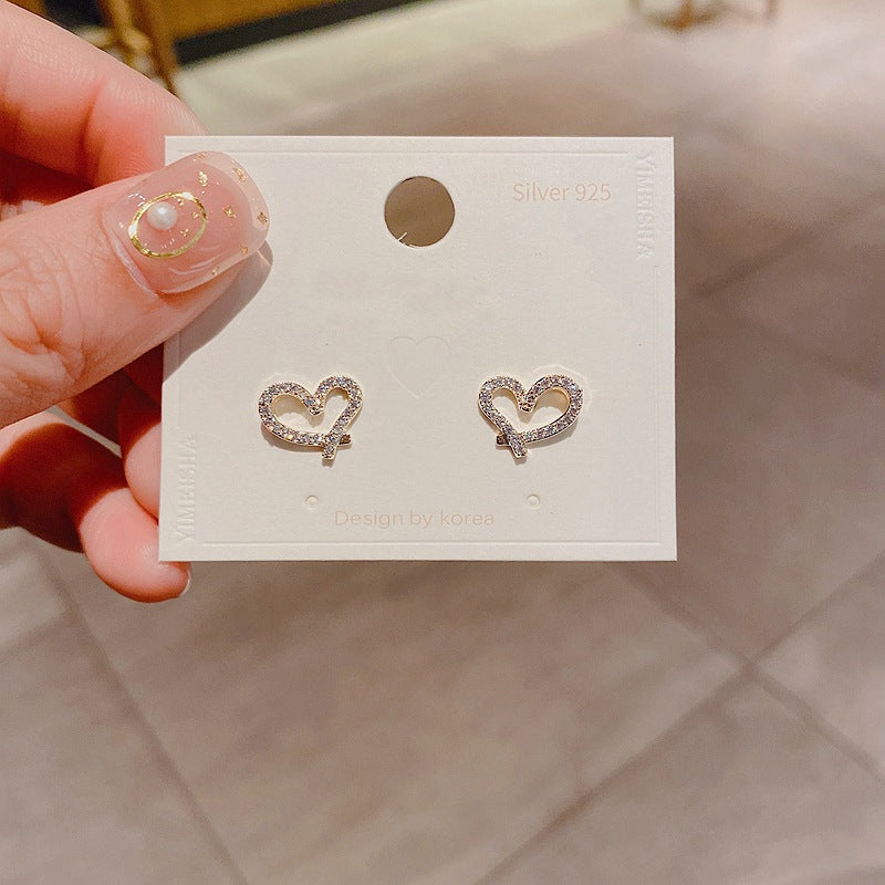 Heart Shaped Stud Earrings