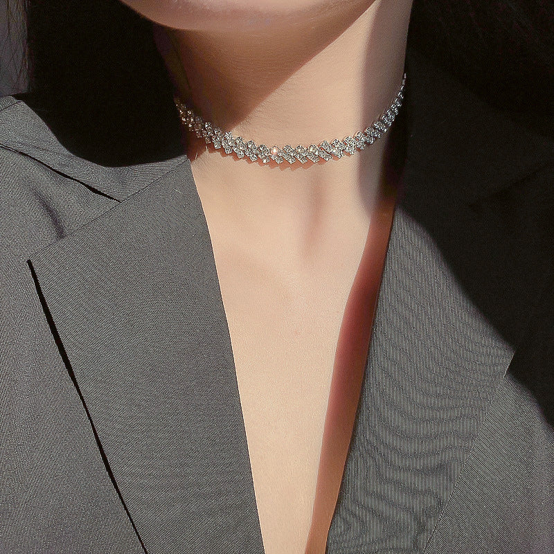 Diamond Rhinestone Choker Necklace