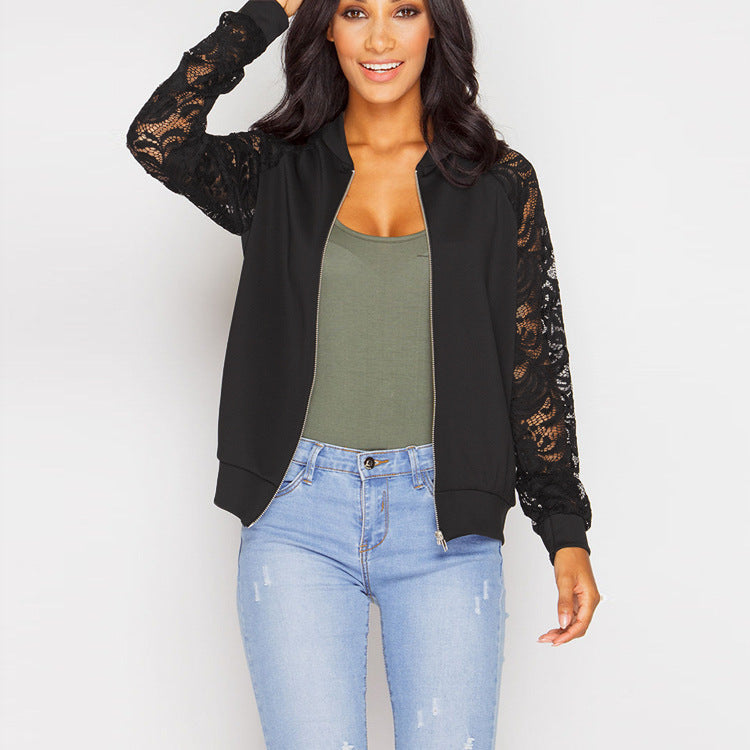 Lace Sleeved Jacket (2 colors)