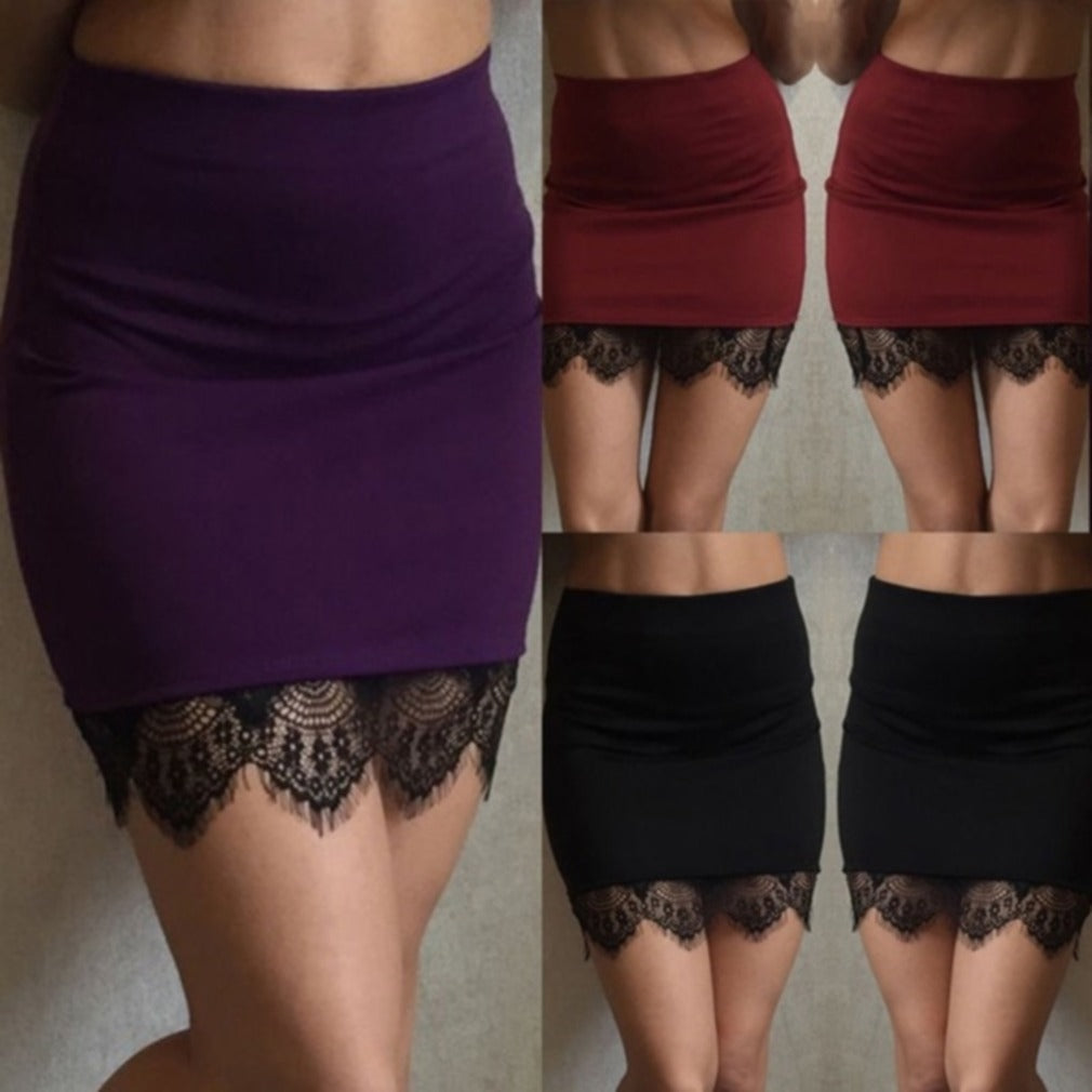 Lace Pencil Skirt (3 colors)