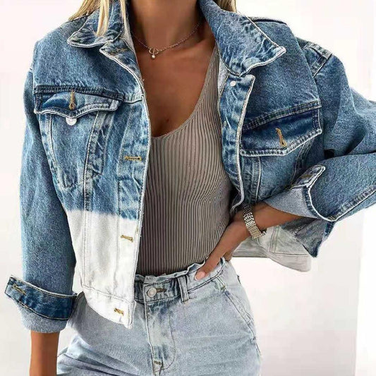 Loose Two Tone Denim Jacket