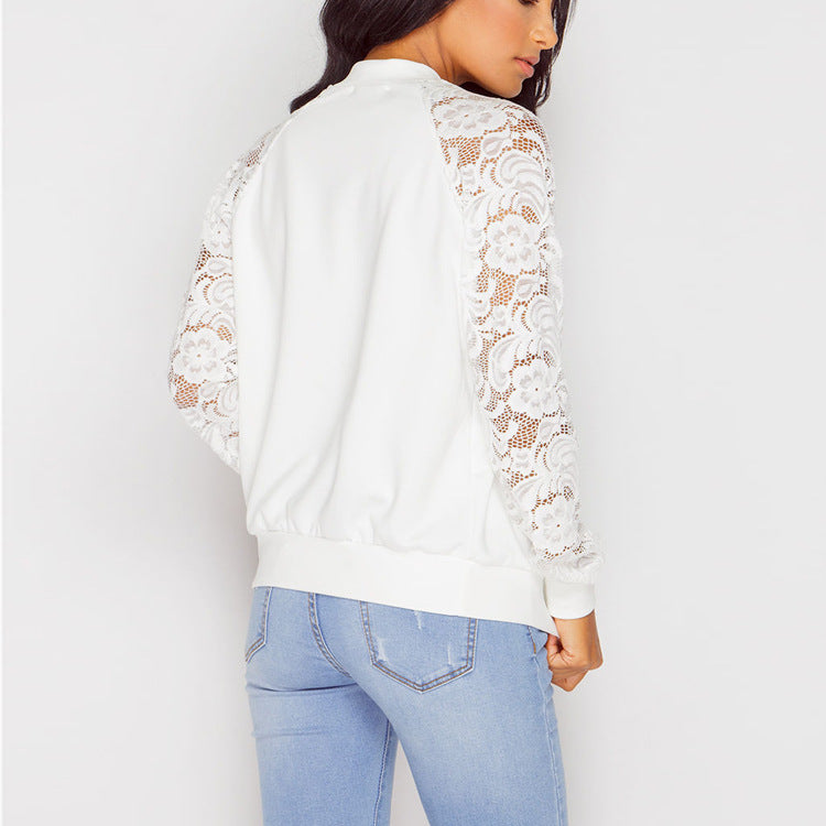 Lace Sleeved Jacket (2 colors)