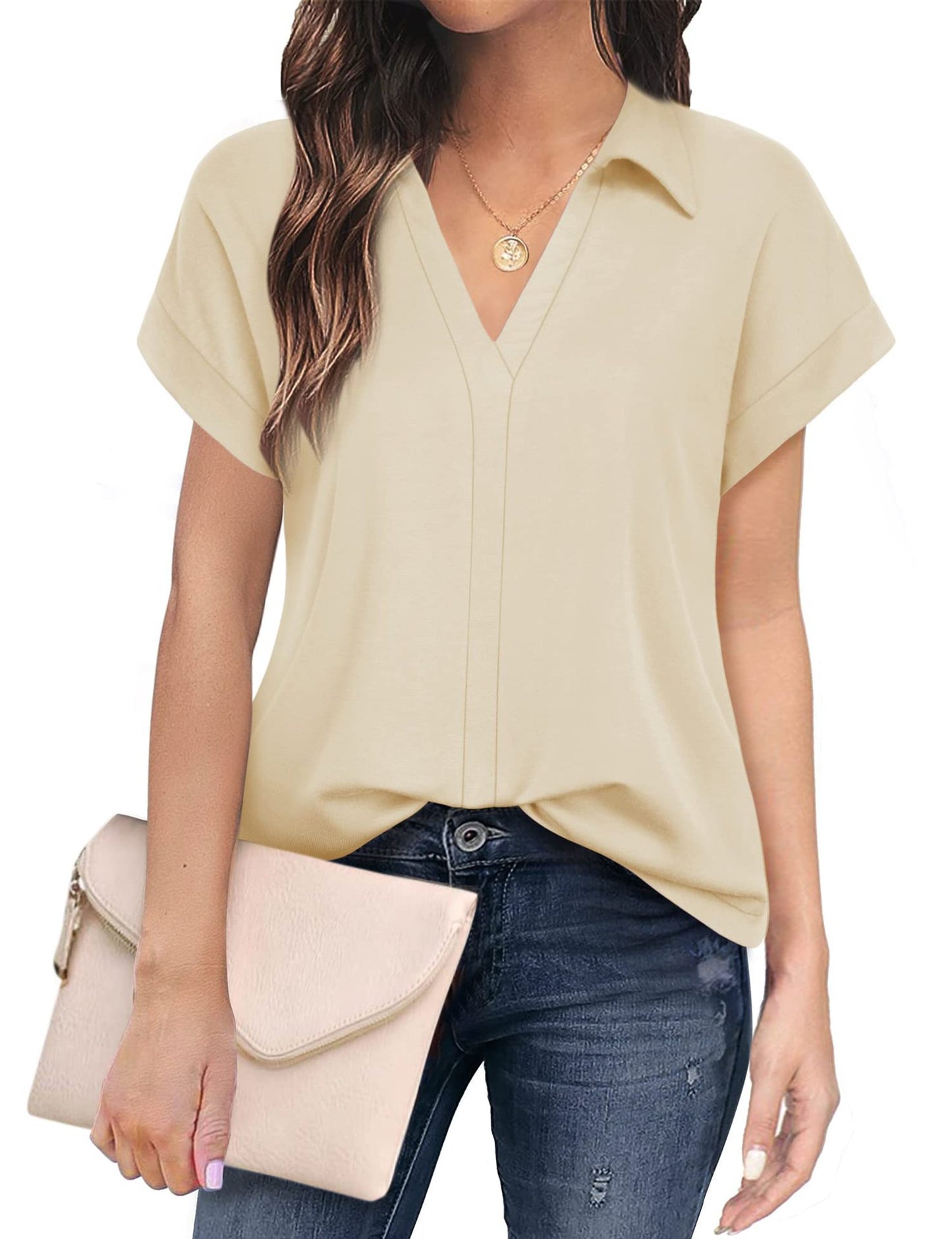 Casual Polyester Short Sleeve Shirt (8 colors)