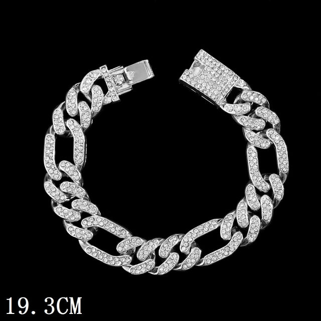 Luxury Iced Out Cuban Link Chain Bracelet (3 styles and sizes)