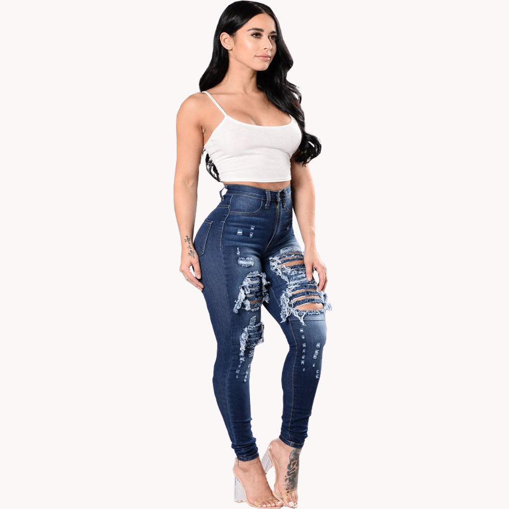 Washed High Waist Ripped Jeans (3 colors)