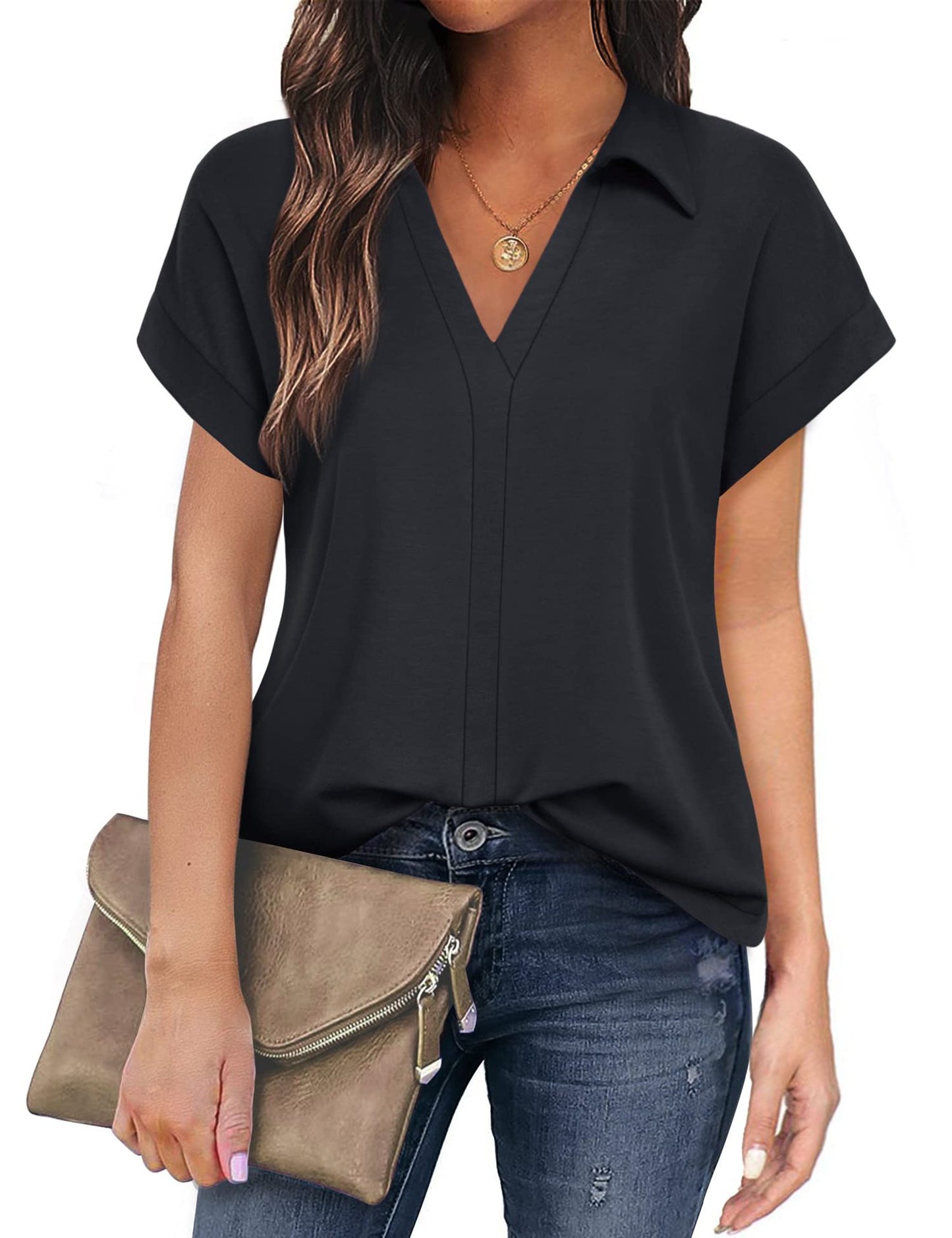 Casual Polyester Short Sleeve Shirt (8 colors)